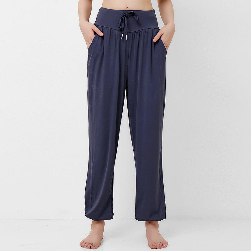 Женские летние быстросохнущие спортивные штаны для йоги и бега с широкими штанинами и расклешенным кроем