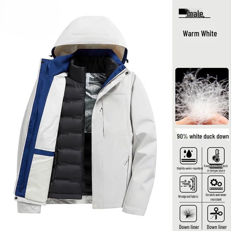 Camel Outdoor Женская водонепроницаемая пуховая парка 3-в-1 для зимнего туризма и альпинизма