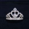 Новое великолепное кольцо с короной королевы, женское кольцо с полной инкрустацией CZ, блестящее кольцо для предложения для подруги, нежное кольцо с короной в виде полого сердца