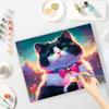 RUOPOTY Diy Paint By Numbers Beginners Kits Cat Animals Canvas Painting Acrylic Paint On Canvas Arts Craft For Home Decoration