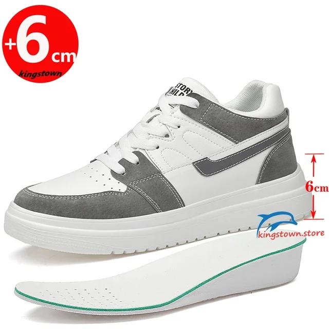 Кроссовки мужские, увеличивающие рост, стелька 6 см, белые, черные, более высокие, для мужчин, для отдыха, мода, большие размеры 36-44Lift