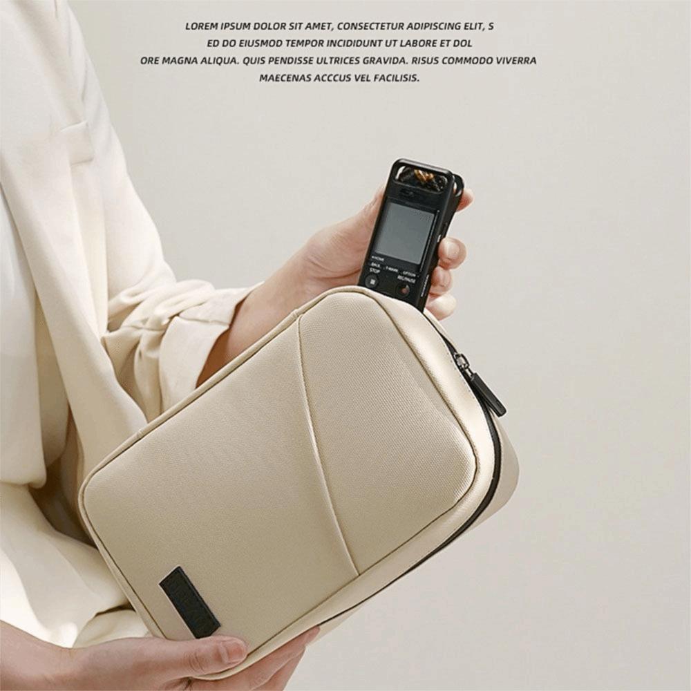 Multi-Function Pouch Digital Product Storage Bag PU Multi-layer Cable Organizer Pouch Dust Proof Waterproof