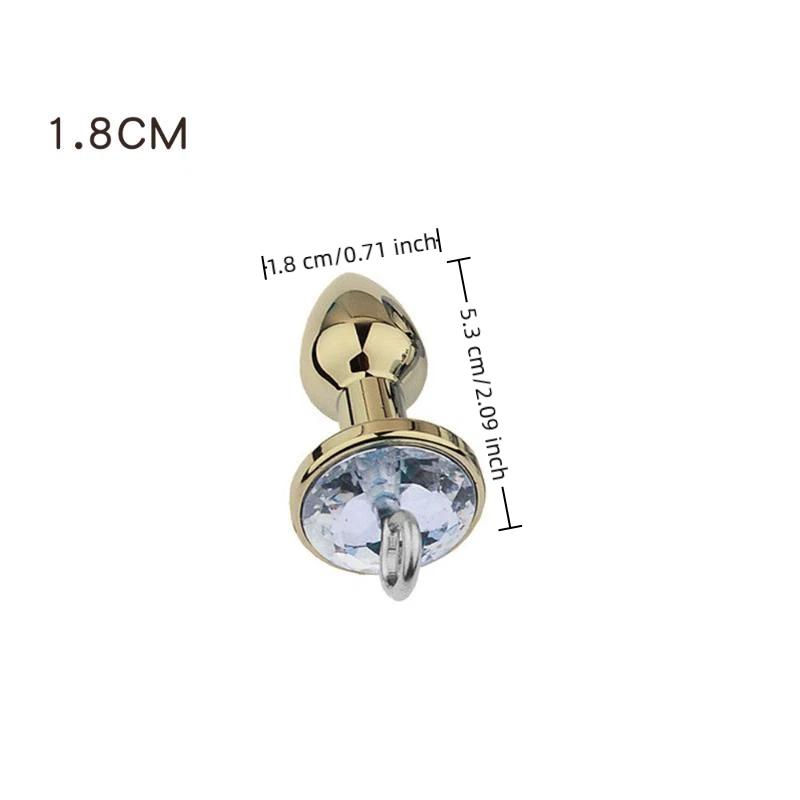 Rose Gold Heart Shape Crystal Metal Anal Beads Butt Plug Prostate Massager Stimulator Adult Gay Products Sex Toy For Female Male
