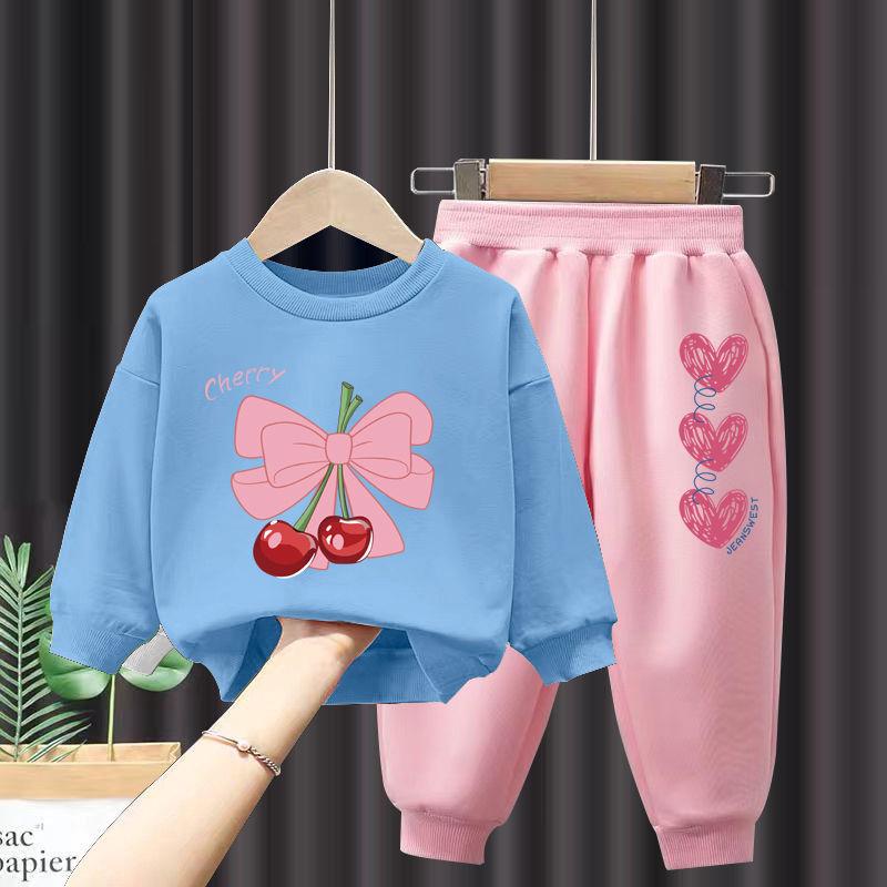 Осенний костюм для девочек, осенняя модная детская одежда, детский спортивный весенне-осенний свитер для девочек