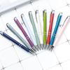 6 Pcs 1.0mm Ballpoint Pen Smooth Writing Pen Black Ink Stationery Pen Metal Retractable Ballpoint Pen for School