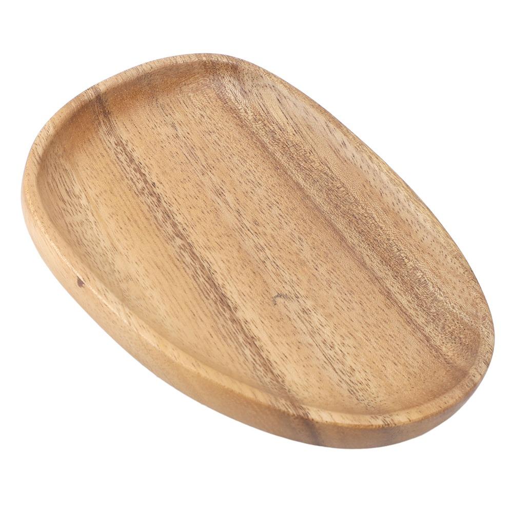 Wood Serving Tray Irregular Shape Food Platter Easy To Clean Storage Tray Dining Table