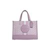 New Dempsey Fabric With Cow Leather Tote Bag, Shopping Bag, Handbag Large Size Women's Lilac Purple C8448-SVSOT