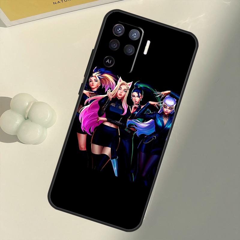 Чехол Kda Kaisa Ahri Akali для OPPO A53 A53S 2020 A5 A9 A31 A52 A72 A94 A74 A54 A83 A91 A93 A16 A15, задний чехол
