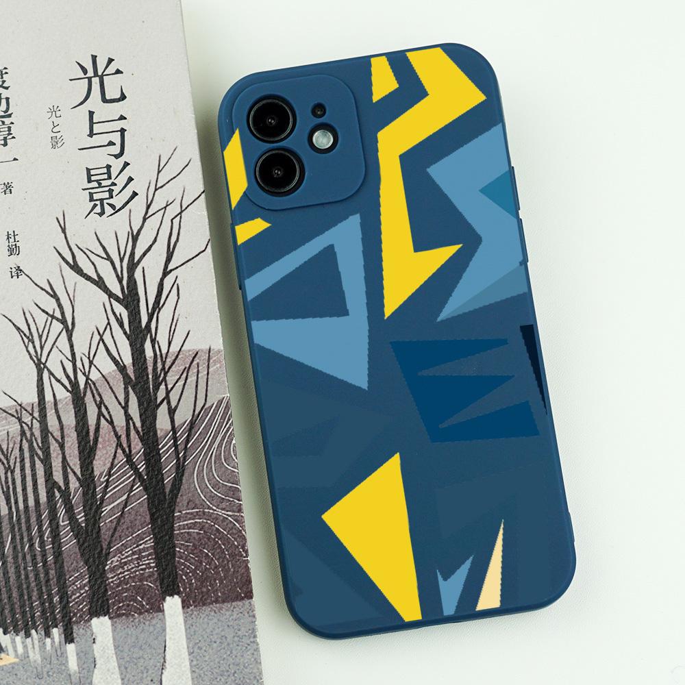 Уникальные чехлы для телефона с нерегулярной геометрией для iPhone 14 12 13 11 Pro Max Mini SE X XS MAX XR 7 8 Plus Художественный силиконовый чехол Fundas