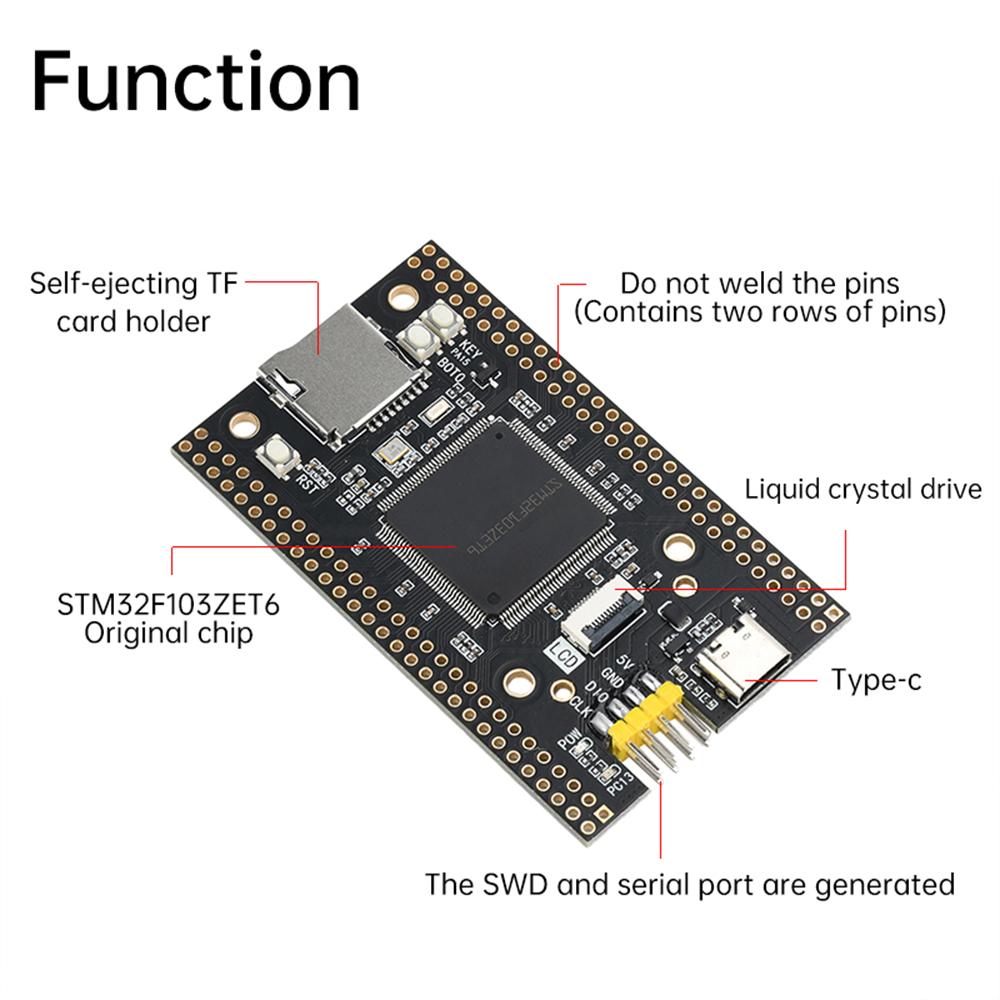 Плата разработки ядра STM32F103ZET6/STM32F407ZGT6 Плата для изучения системы Плата разработки ядра STM32 Модуль Type-C