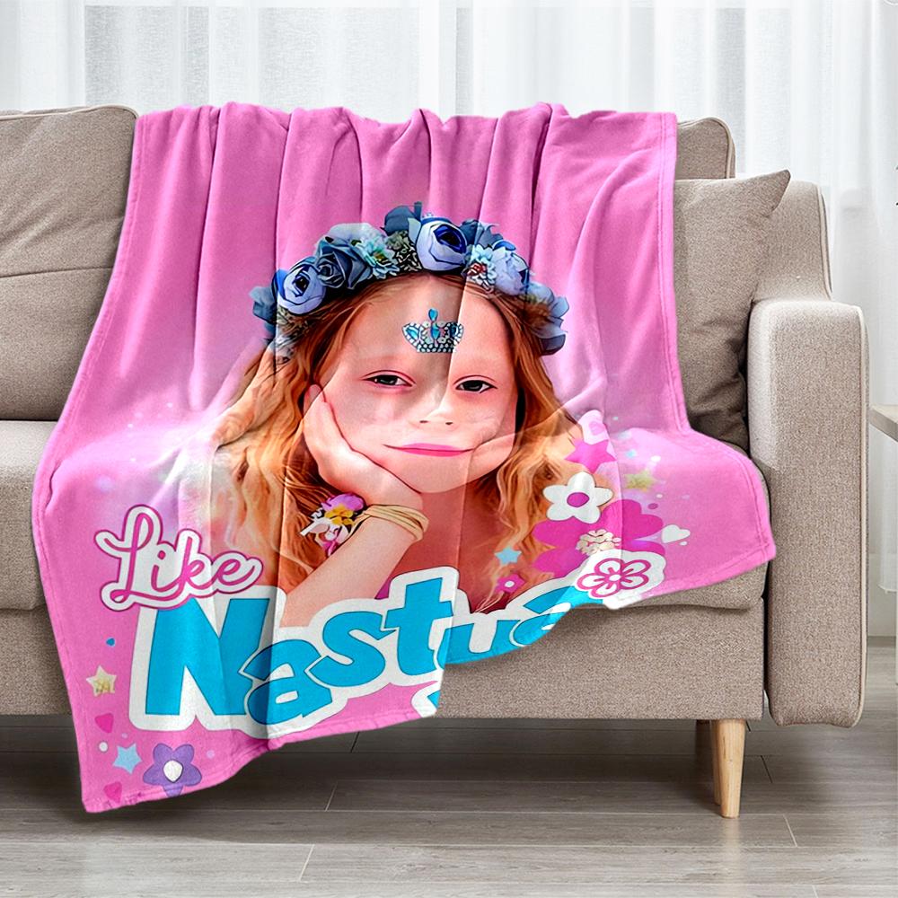 Like Nastya Theme Printed Blanket - Perfect for Couch, Bed, Travel & Outdoor Use | Machine Washable, Cozy & Durable.