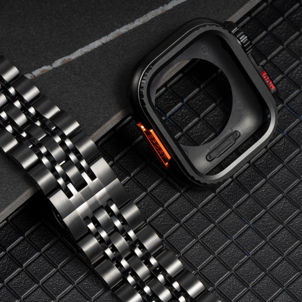 Металлический ремешок + Металлический корпус для Apple Watch Series 11 46 мм 42 мм Ultra 3/2/1 49 мм 45 мм 44 мм Ремешок для Series 11 10 9 8 7 6 5 SE2 SE3 4