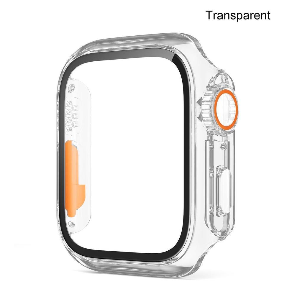 Корпус из закаленного стекла + чехол для часов ПК для Apple Watch 8 7 45 мм 41 мм 44 мм 40 мм Обновление до Apple Watch Ultra 49 мм Защитный бампер-экран