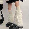 Bow Knot Leg Warmers Thickened Imitation Rabbit Fur Women Leggings Boots Cover Lolita Punk Harajuku Party Accessories