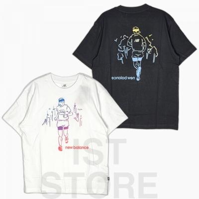 New Balance Футболка Runner с градиентным графическим принтом, короткий рукав, mT53934