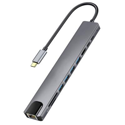 Хаб USB C 10 в 1 Адаптер Type C к HDMI с зарядкой PD Порты USB 3.0 для ноутбука MacBook Pro Air