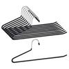 HOSUR Pants Hangers, Non-Slip, 10-Piece Set, for Slacks, Single Pants, and Long Skirts, Non-Marking, Space-Saving, Durable, Black
