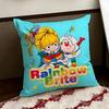 Cute RRainbow BBrite Cushion Cover Reversible Soft Durable Pillow Cover Home  Car MultiScene Use for Daily Comfort