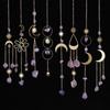 Natural Crystal Original Stone Amethyst Wind Chime Pendant 1pc Handicraft Decorative Bell