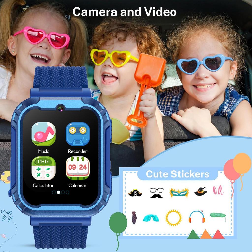 Multifunctional Kids Smart Watch 35 Games Camera Video Recorder Music Pedometer Flashlight Calculator Boys Girls Gift