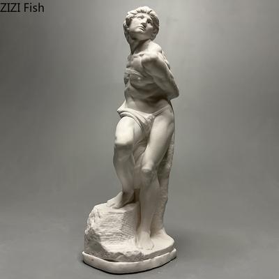 Статуя-реплика «Мятежный раб» Креативные фигурки Статуэтка из гипса Настольное украшение Скульптуры персонажей Эстетичный декор для комнаты