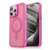Матовый прозрачный чехол с металлическим кольцом для объектива для iPhone 16 15 14 Plus 13 12 11 Pro Max Магнитный для беспроводной зарядки Magsafe