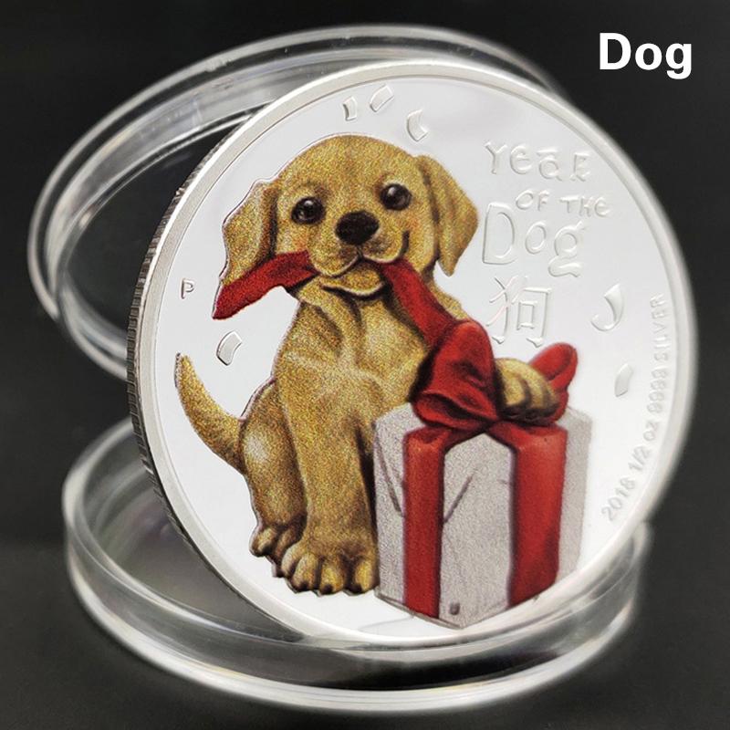 12 стилей коллекции знаков зодиака Памятные монеты Рельефные монеты Животные Раскрашенные копии Поделки AVE