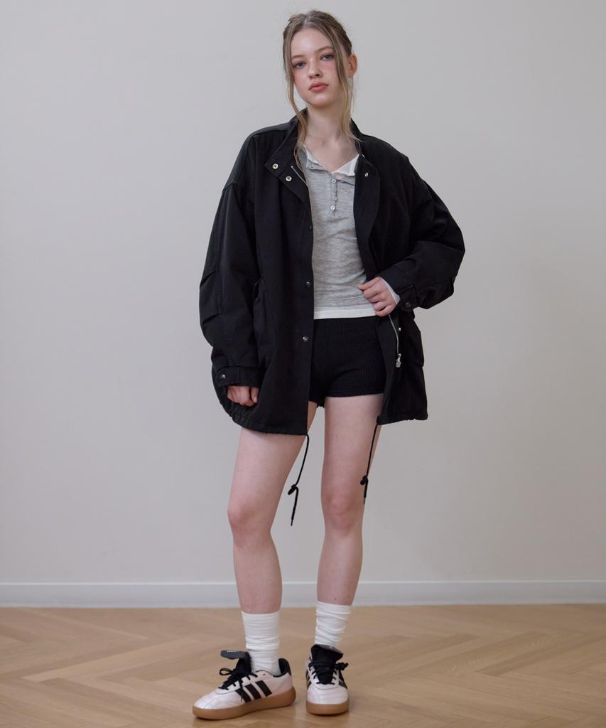ROSEFRANTZ Overfit Padded Field Jacket [Black]
