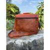 Handmade Goat Leather Messenger Bag: Laptop Satchel Briefcase