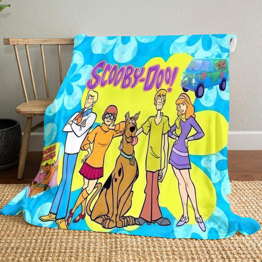 Halloween fantasy comedy adventure cartoon movie Scooby-Doo blanket soft home furnishing nap decoration four seasons warm Sherpa blanket U10