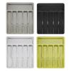 Cutlery Drawer Organizer Tray 6 Compartment Plastic Storage Box for Kitchen Utensils Forks Spoons Cutter Sturdy BPA-Free Divider Holder