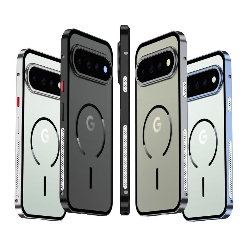 Metal Bumper Phone Case Google Pixel 11 Pro XL 10 Magnetic Heat Dissipation Anti-fall