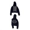 Vintage Loose Fit Hooded Sweatshirt Zip Up Printed High Street Fashion Men Women