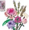 Букет цветов Мини Розовая роза Лаванда 547 шт. Строительные блоки Наборы Креативный домашний декор Игрушки Наборы Подарки на годовщину с коробкой