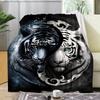 1 шт. Двусторонний тигровый фланелевый плед для дивана, кровати, путешествий, кемпинга, гостиной, офиса, дивана, кресла, теплый плюшевый плед