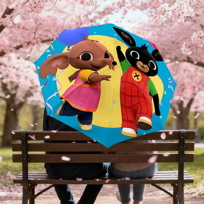 1PC elephant rabbit Automatic Open/Close Umbrella with Windproof, 8-Rib Sturdy Canopy, Durable Ribs, Fashionable Design,1228a