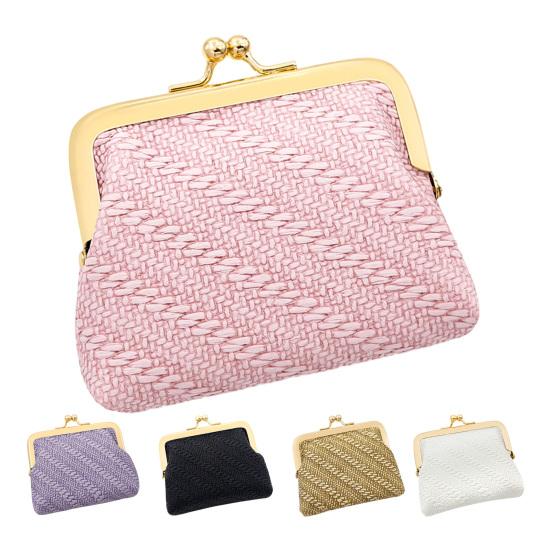 Мини-портативный кошелек для монет из искусственной кожи с замком-поцелуем, многоцелевой кошелек для ключей