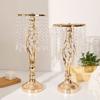 Хрустальный подсвечник Золотые обеденные подсвечники Модная ваза для цветов Свадебное украшение
