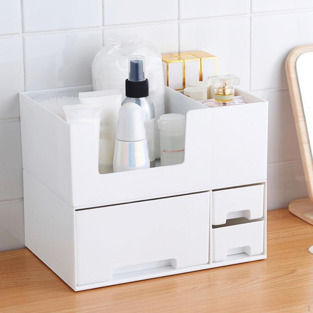 Cosmetic Storage Box Makeup Shelf Versatile Lightweight Smooth Edges Drawer Vanity