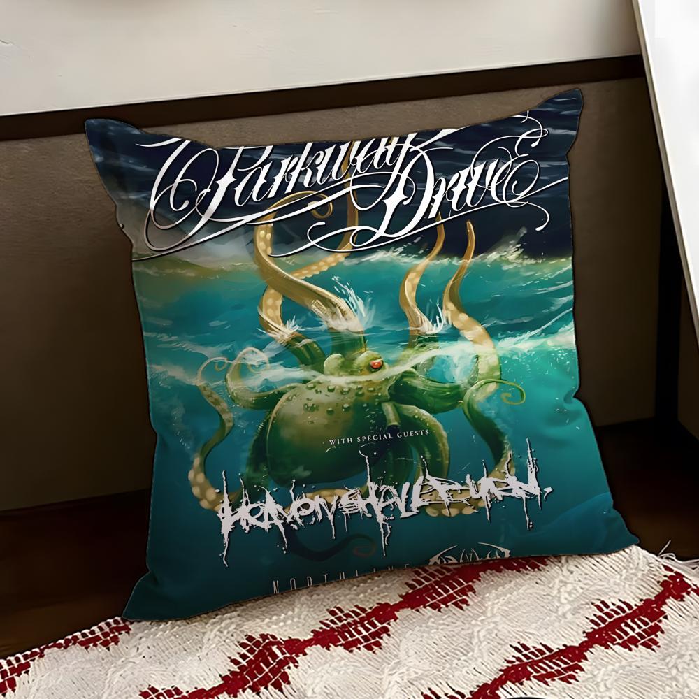 Parkway DDrive Band Cushion Cover Reversible Soft Durable Pillow Cover Home Car MultiScene Use for Daily Comfort