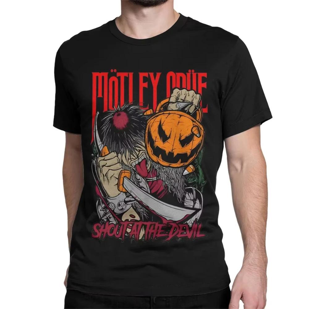 Men Women Motleys Girls Music Cotton T Shirt Crue Metal Band Cotton Clothes Leisure Short Sleeve Round Collar Tees Gift TShirts