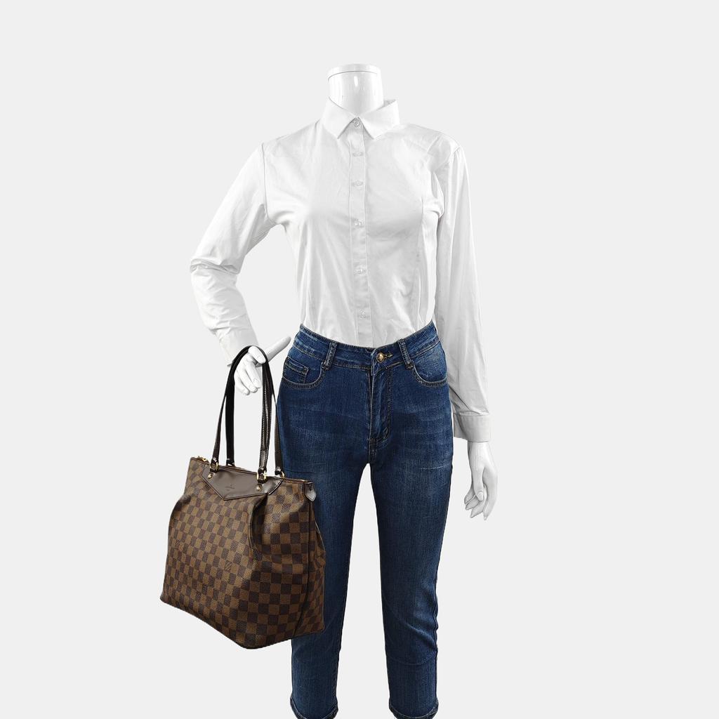 [Pre-Owned] Damier Canvas Large Tote Shoulder Bag - Good #YR2F2W