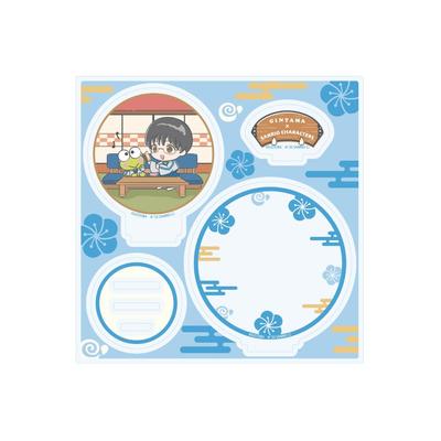 Гинтама x Персонажи Sanrio 02 Симура Синпачи x Керокерокерроппи [Иллюстрация-коллаборация] Акриловая подставка-пластина