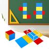 2x Блоки геометрических фигур для школьных принадлежностей, студенческих, домашних занятий, большие