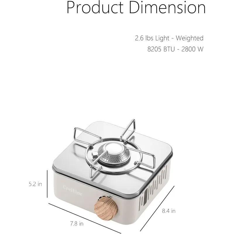 Походная газовая плита Портативная бутановая плита Кассетная плита Газ для улицы с сумкой для переноски Уличная газовая горелка Пикник Кемпинг Барбекю
