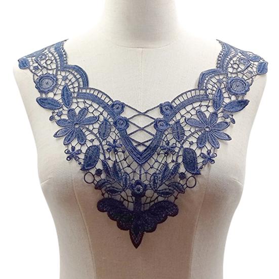 Yousheng Embroidered Lace Collar Hollow Out Lace Fabric Trim Applique Neckline Women Lace Collar Applique for DIY Sewing Supplies Wedding Dress
