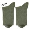 Soft Polycotton Socks Men Crew Socks Solid Color Casual Non Binding Loose Fit Ankle Breathable Sweat Wicking Mid-calf for Autumn Winter And