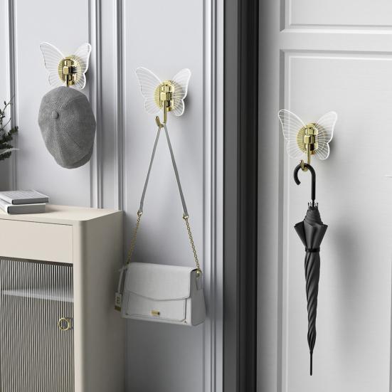 Wall Storage Hook Strong Adhesive Removeable No Mark Left Damage-free Punch-free Anti-slip Moisture-proof Waterproof Organization Hook