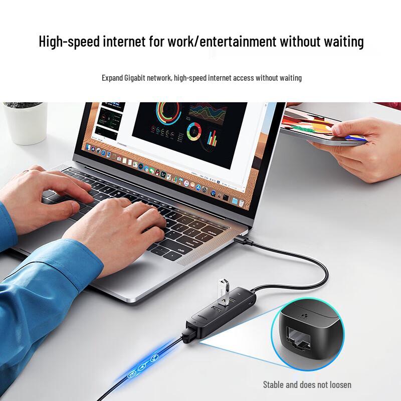 UGREEN USB 3.0 Hub with Gigabit Ethernet Adapter