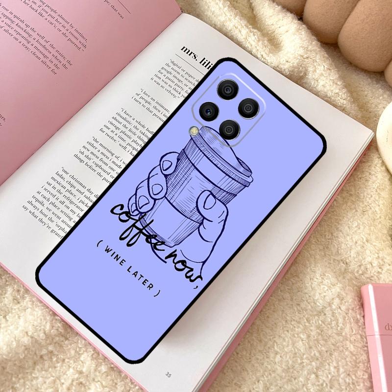 Coffee Wine Cup Case For Samsung Galaxy M11 M12 M13 M14 M15 M06 M16 M36 M56 M31 M53 M32 M52 M35 M55 M34 M54